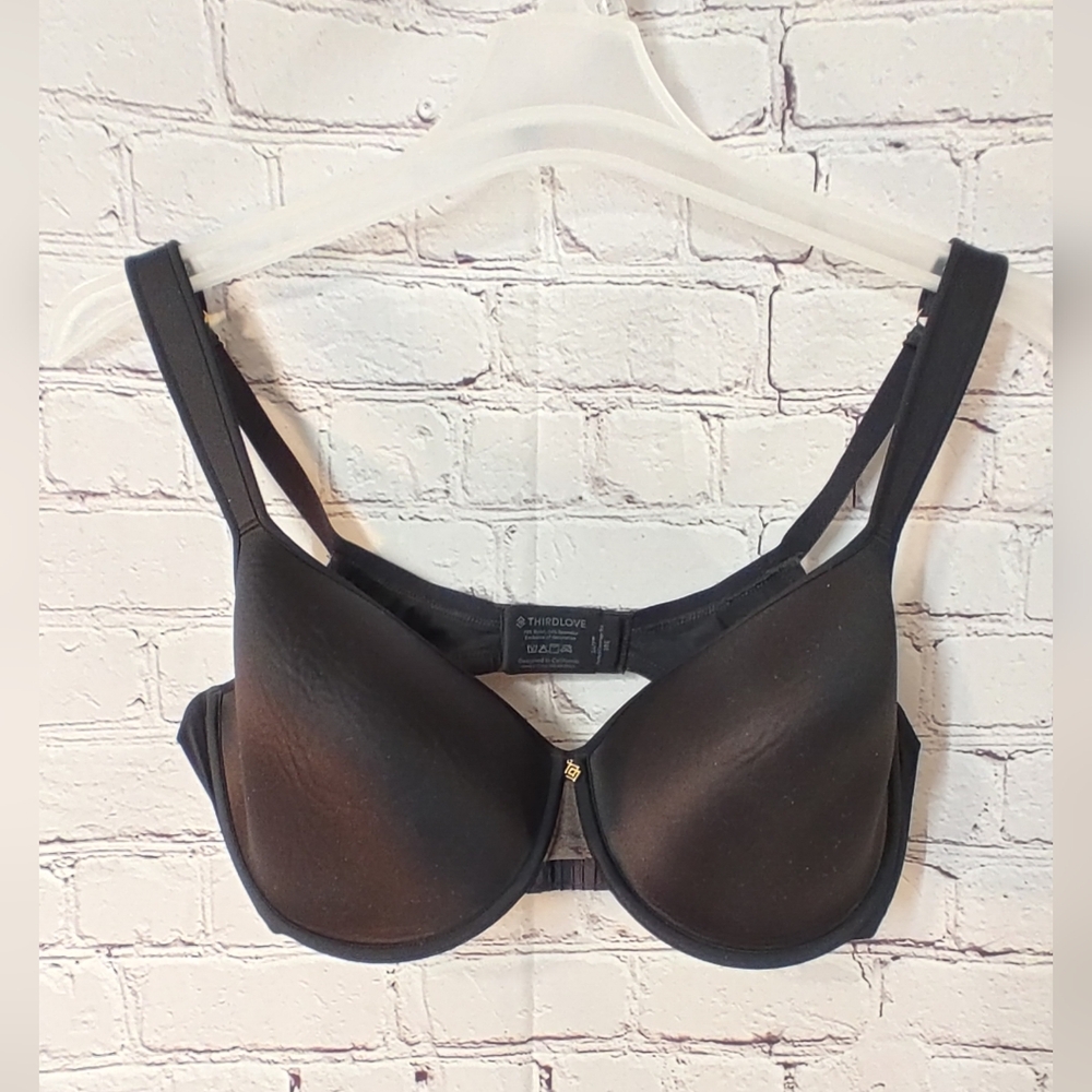 Thirdlove Perfect Coverage Black Underwire Bra 38e - image 1